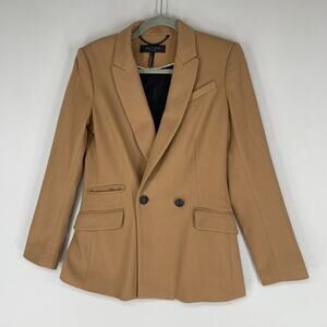 rag & bone Brown Blazer Tailored Notched Lapels